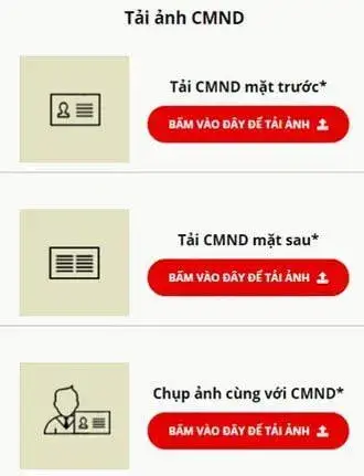 Tải lên CMND/CCCD