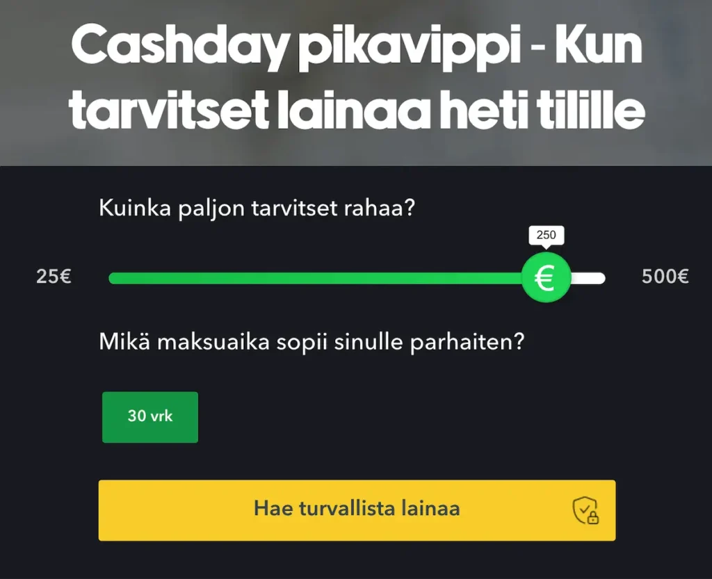 Cashday.fi pikavippi