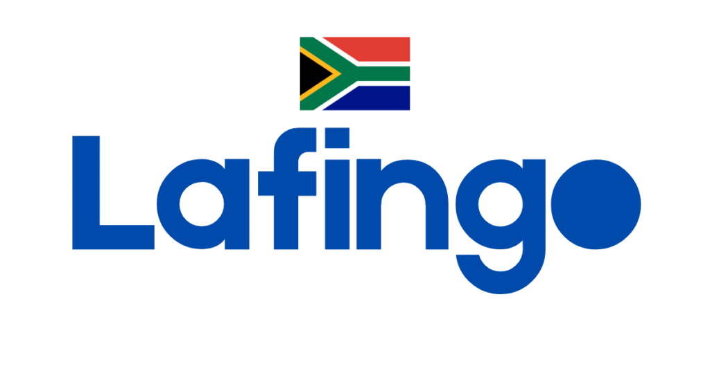 Lafingo logo with the flag of South Africa